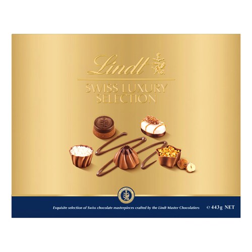 Lindt Swiss Luxury Selection Chocolate Box 443g - Premium Quality